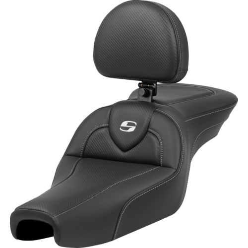 Saddlemen - Saddlemen Roadsofa CF Seat with Backrest - 807-11-185BR