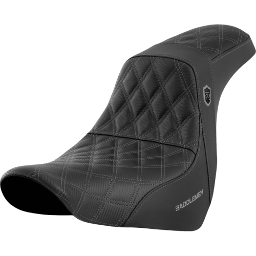Saddlemen - Saddlemen Pro Series SDC Performance Gripper Seat without Drivers Backrest - Gray Stitching - SC81829GRE