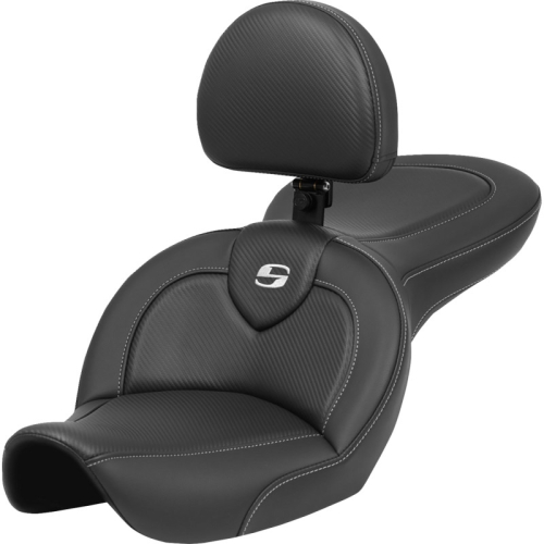 Saddlemen - Saddlemen Roadsofa CF Seat with Backrest - 896-05-185BR