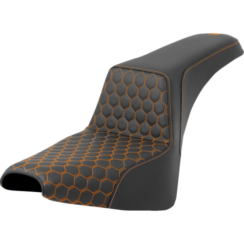 Saddlemen - Saddlemen Step-Up HC Seat - Orange Stitching - 818-30-17703