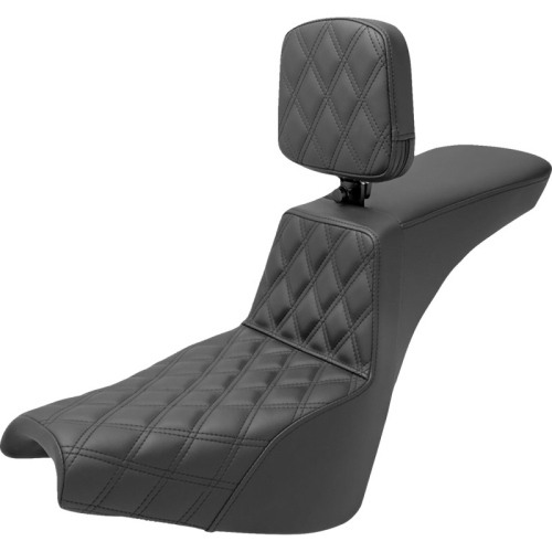 Saddlemen - Saddlemen Tour Step-Up Front LS Seat with Drivers Backrest - 818-30-192BR