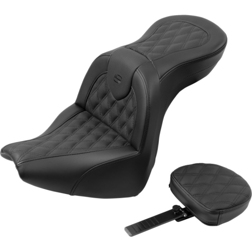 Saddlemen - Saddlemen Roadsofa LS Seat with Drivers Backrest - 818-31-182BR