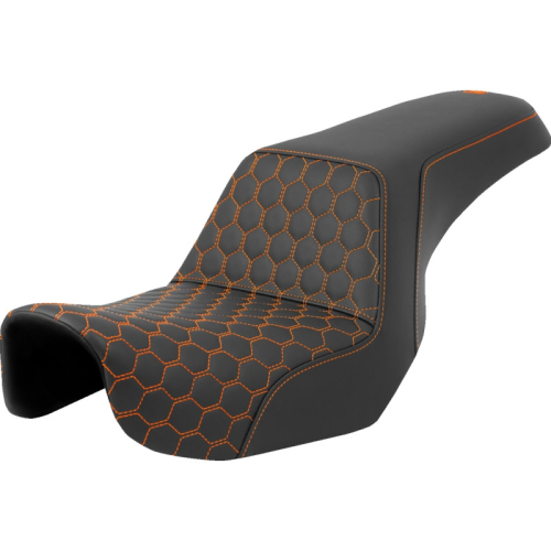 Saddlemen - Saddlemen Step-Up HC Seat - Orange Stitching - 806-04-17703