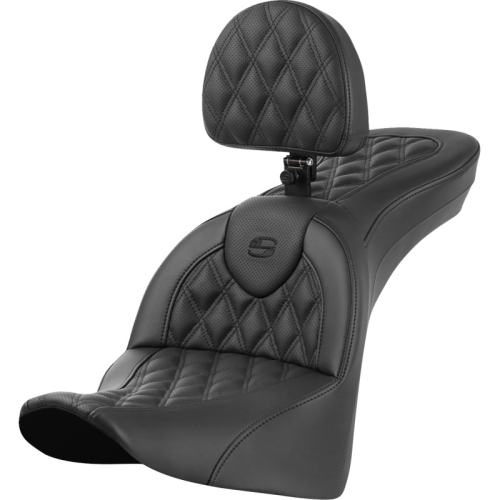 Saddlemen - Saddlemen Roadsofa LS Seat with Drivers Backrest - 818-33-182BR
