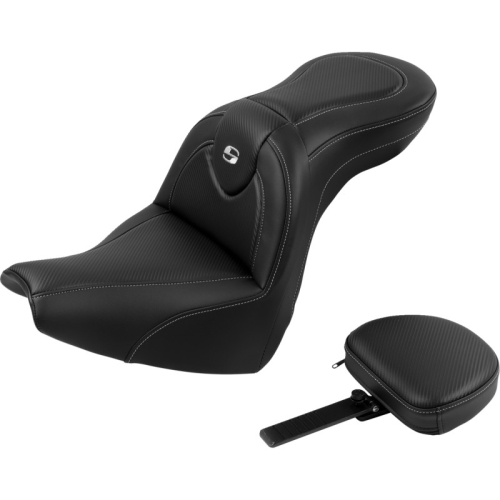 Saddlemen - Saddlemen Roadsofa CF Seat with Backrest - 818-31-185BR