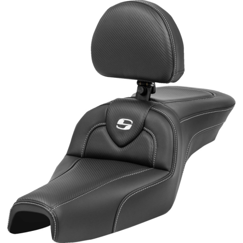 Saddlemen - Saddlemen Roadsofa CF Seat with Backrest - 807-03-185BR