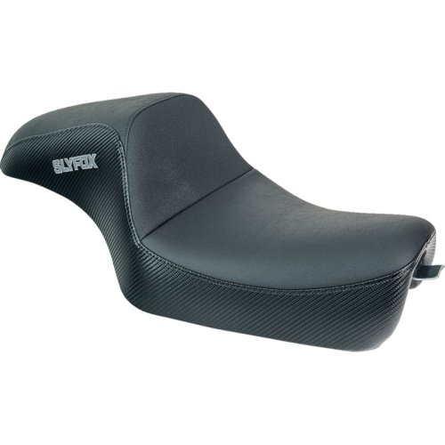 SLYFOX - SLYFOX Drifter Seat - 11in. Front 5 1/2in. Rear - Gray Logo - 4684B-slyfox