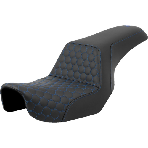 Saddlemen - Saddlemen Step-Up HC Seat - Blue Stitching - 806-04-17701