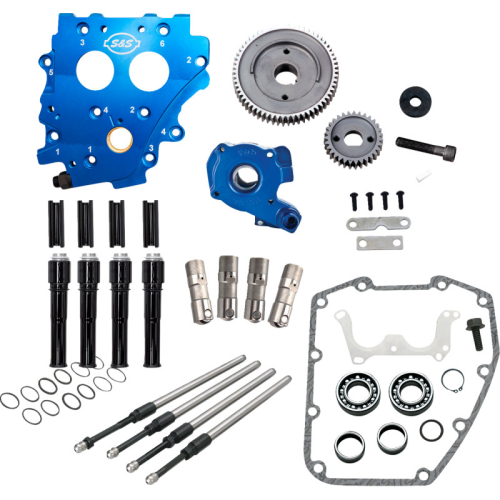 S&S Cycle - S&S Cycle Cam Chest Chain Drive Kit w/o Cams For Twin Cam - Black Pushrod Tubes - 310-1266