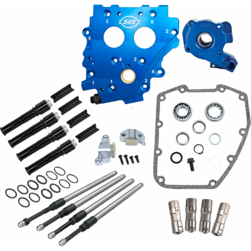 S&S Cycle - S&S Cycle Cam Chest Chain Drive Kit w/o Cams For Twin Cam - Black Pushrod Tubes - 310-1270