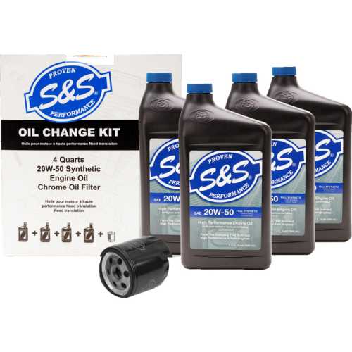 S&S Cycle - S&S Cycle Oil Change Kit - Black - 218941