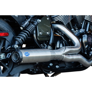 S&S Cycle - S&S Cycle Qualifier 2-Into-1 Exhaust Systems - Race Only - Brushed Stainless - 550-1117