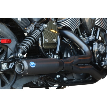 S&S Cycle - S&S Cycle Qualifier 2-Into-1 Exhaust System - Race Only - Guardian Black - 550-1118
