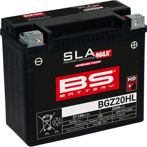 BS Battery - BS Battery SLA Max BGZ Factory-Activated AGM Maintenance-Free Battery - 300934