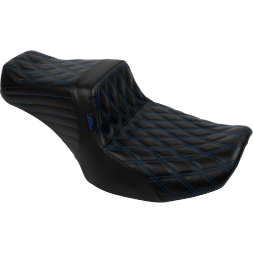 Le Pera - Le Pera Tailwhip Seat - Double Diamond w/ Blue Thread - LV-587DD-BE01