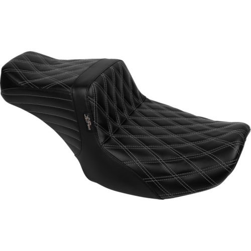 Le Pera - Le Pera Tailwhip Seat - Double Diamond w/ Bright Gray Thread - LV-587DD-GY01