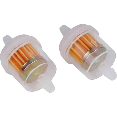 Helix Racing Products - Helix Racing Products Fuel Filter for 1/4in. ID Line - Clear/Silver/Orange - Large Drum - 118-9312
