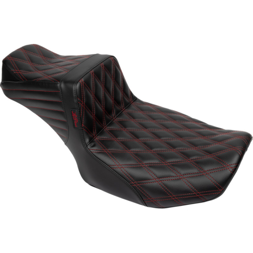 Le Pera - Le Pera Tailwhip Daddy Long Legs Seat - Double Diamond w/ Red Thread - LV-587DLDD-R01