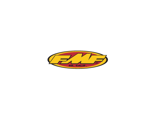 FMF Racing - FMF Racing Sticker FMF Logo Decal - Yellow/Red - 010597
