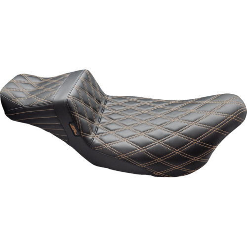 Le Pera - Le Pera Tailwhip Daddy Long Legs Seat - Double Diamond Seat w/ Chestnut Thread - LK-587DLDD-CHET