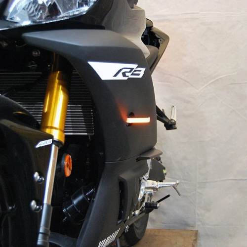 New Rage Cycles - New Rage Cycles Front Turn Signals - with R3 Block Off Plates - R3-FB-BO
