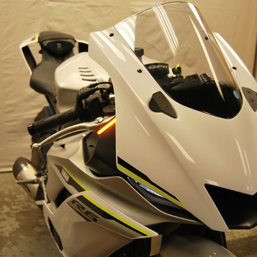New Rage Cycles - New Rage Cycles Front Turn Signals - with R6 Block Off Plates - R6-FB-BO