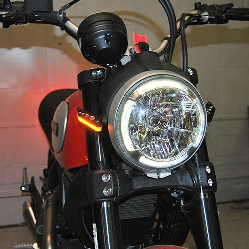 New Rage Cycles - New Rage Cycles Front Turn Signals - Running Light Upgrade - SCRAMBLER-FB-D