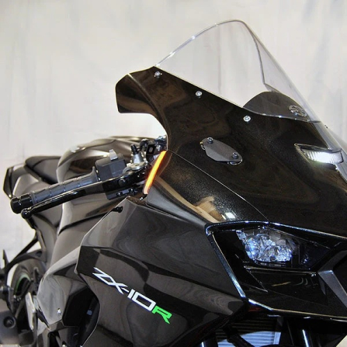 New Rage Cycles - New Rage Cycles LED Front Turn Signals - with Block Off Plates - ZX10-FS-20-BO