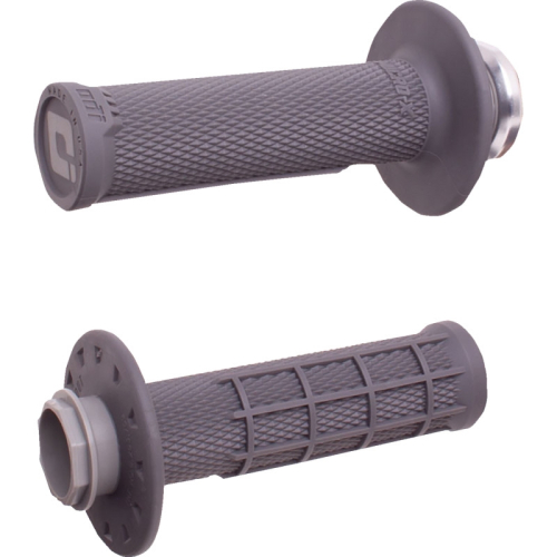 ODI - ODI Micro-X Half-Waffle v2 Lock-On Grips - Graphite/Silver - H36MXH