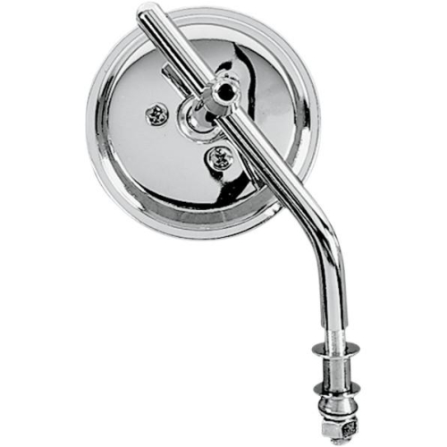 Drag Specialties - Drag Specialties Custom Smooth Back Round Mirror - 3in. - DS-302051