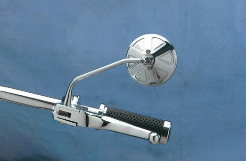 Drag Specialties - Drag Specialties Drag-Ness Round Series Mirror - with Thin Stem - DS-302154