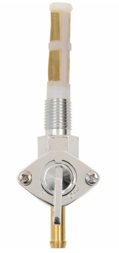 Drag Specialties - Drag Specialties 1/4in. NPT Petcock - Straight Fuel Outlet - Chrome - T03-0075