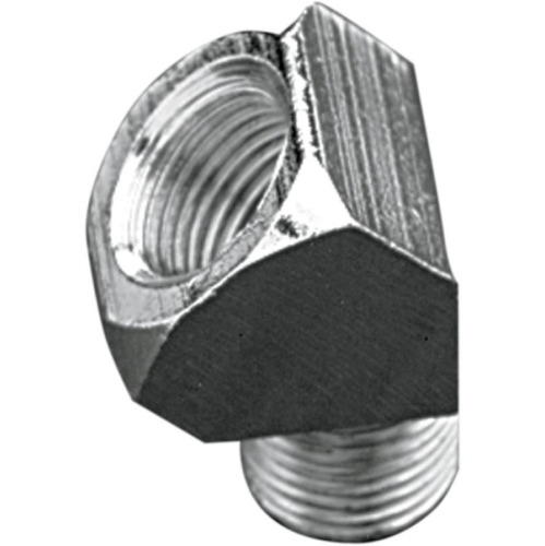 Drag Specialties - Drag Specialties Oil Gauge Fitting - 45deg. Elbow - 1/8in. Male NPT to 1/8in. female NPT - DS-245200