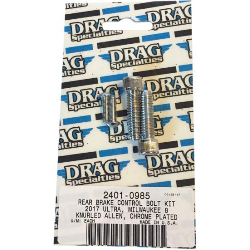 Drag Specialties - Drag Specialties Rear Brake Control Bolt Kit - Knurled - MK785