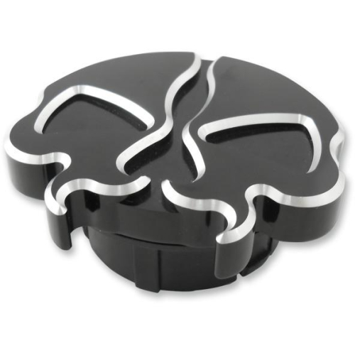 Drag Specialties - Drag Specialties Split Skull Dummy Gas Cap - Black - 78050BB2