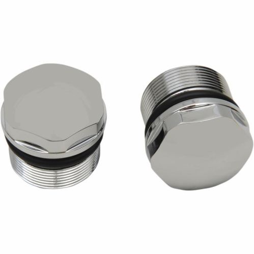 Drag Specialties - Drag Specialties Domed Fork Caps - C23-0218D
