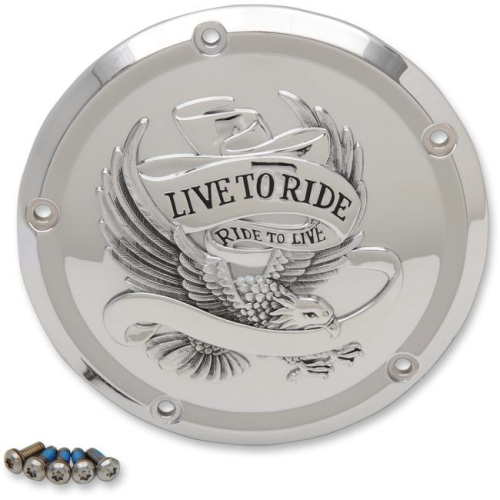 Drag Specialties - Drag Specialties Live to Ride Derby Cover - Chrome - D33-0110CA