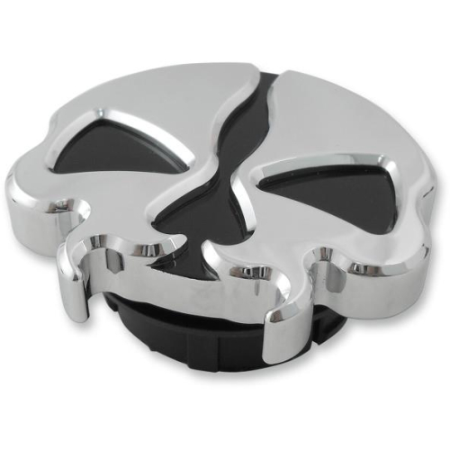 Drag Specialties - Drag Specialties Split Skull Dummy Gas Cap - Chrome - 78050B2