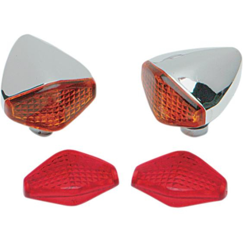 Drag Specialties - Drag Specialties Replacement Lens for Diamond Lights - Amber - DS-285038