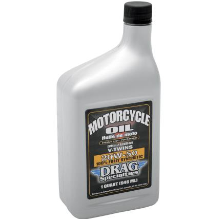 Drag Specialties - Drag Specialties Fully Synthetic 20W-50 Motorcyle Lubricant - 1 Quart Bottle - 2845-042A