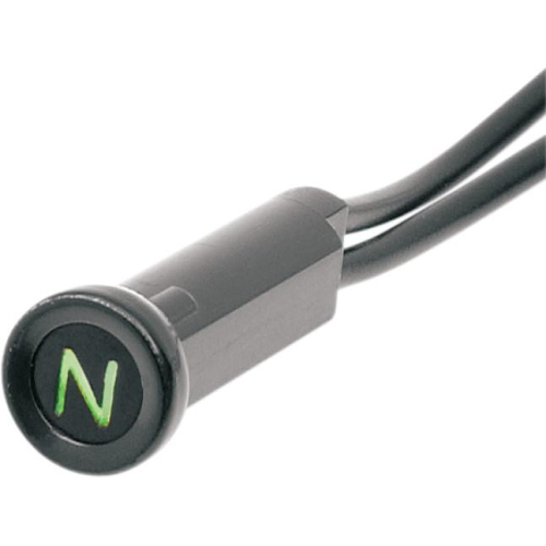 Drag Specialties - Drag Specialties Snap-In Indicator Light - Neutral Indicator - Black Bezel - 2212-0103