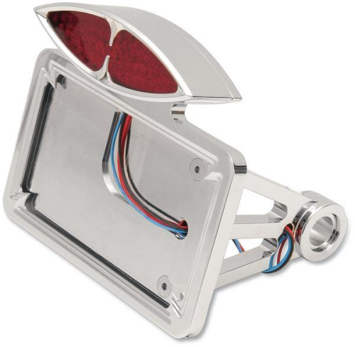 Drag Specialties - Drag Specialties Side-Mount Deco Taillight with License Plate Mount - Flat Horizontal - 2030-0169