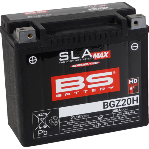 BS Battery - BS Battery SLA MAX BGZ Factory-Activated AGM Maintenance-Free Batteriy - 300938