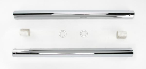 Custom Cycle - Custom Cycle 49mm Show Chrome Fork Tubes - 27.50in. - T 2014UC