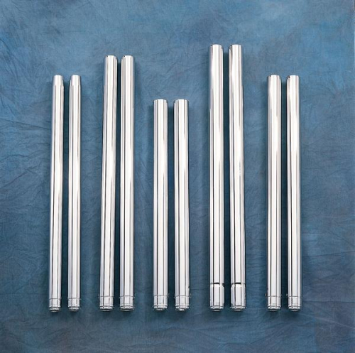 Custom Cycle - Custom Cycle 41mm Show Chrome Fork Tubes - 34.25in. - T 2007UC