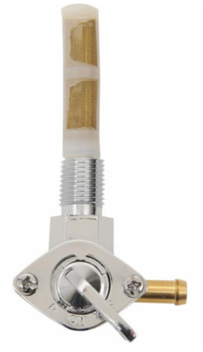 Drag Specialties - Drag Specialties 1/4in. NPT Petcock - 90deg. Fuel Outlet - Chrome - T03-0075R