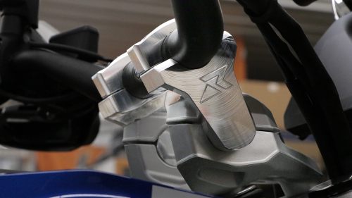 Rox Speed FX - Rox Speed FX 2.4in. Pivoting Risers for 1-1/4in. Handlebars - Silver - 1R-P13GS