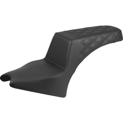 Saddlemen - Saddlemen Step-up Seat - Black - Front Smooth/Rear Lattice Stitch - I25-33-173