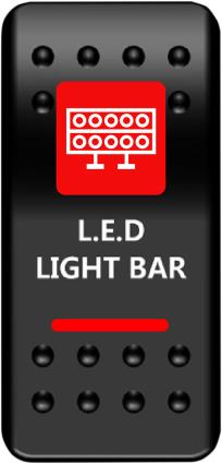 Moose Utility - Moose Utility Rocker Switch - On/Off Red Lightbar - LLB-PWR-R