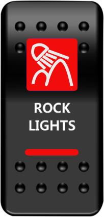 Moose Utility - Moose Utility Rocker Switch - On/Off Red Rock Light - RCK-PWR-R